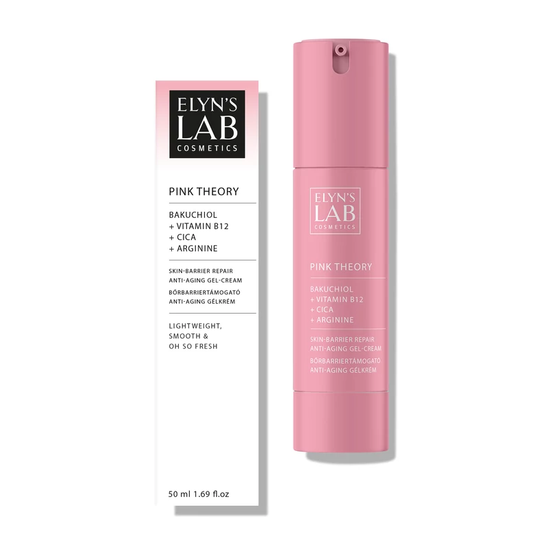 Pink Theory bőrbarriertámogató smart-aging gélkrém Bakuchiollal és b12-vitaminnal